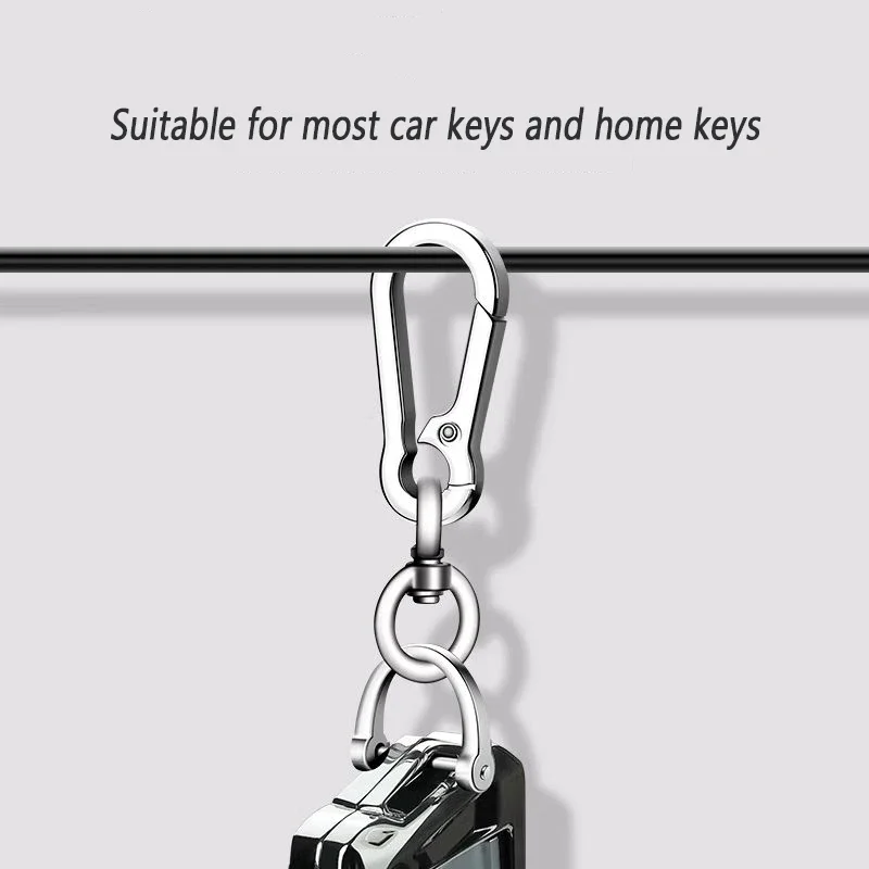 Car Key Chain Pendant Metal Simple Key Chain Men\'s Waist Hanging Buckle Ring Pendant High-end Business Anti-lost Key Chain