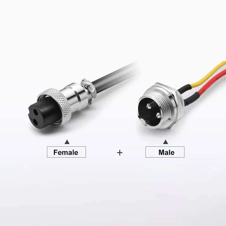 Custom Circular Overmolding GX12 Electrical  Air Aviation Plug Connector Cable for Back View Camera BNC DC