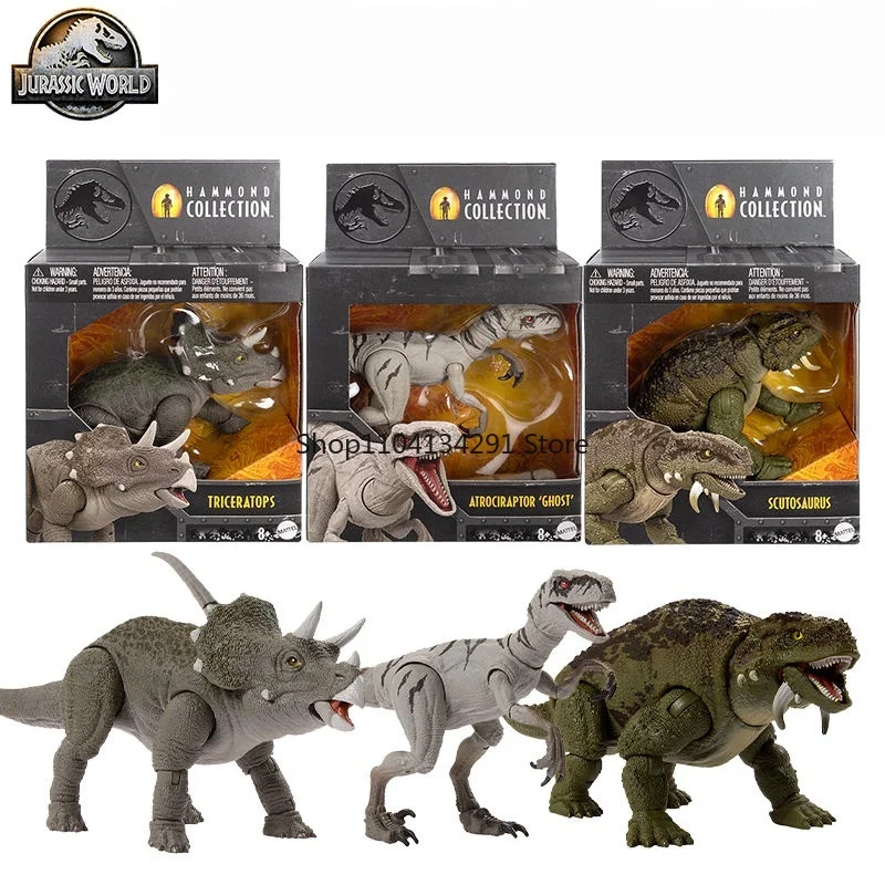 

Original Jurassic World Hammond Collection Action Figure Trex Baryonyx Velociraptor Jurassic Park Model Dinosaur Childrens Toys