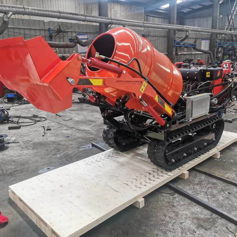 Multi Purpose Tracked Self Loading Concrete Mixer Mini Cement Mixer
