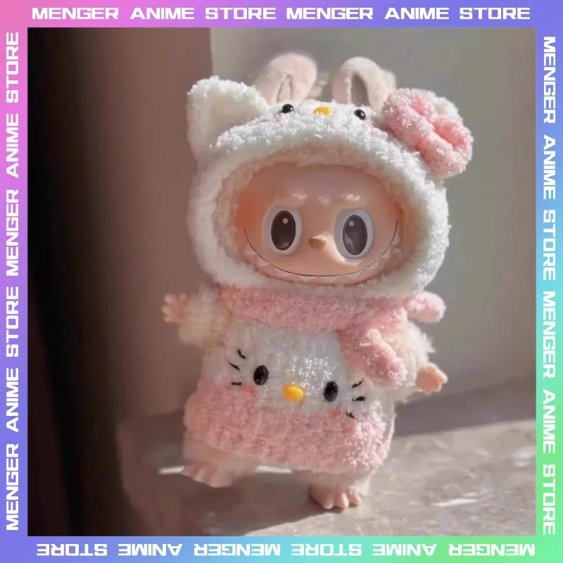 

(Only Clothes for Labubu) Sanrio Characters Plush Doll Clothes Set Kuromi My Melody Hello Kitty Cute Costumes Dolls Accessories