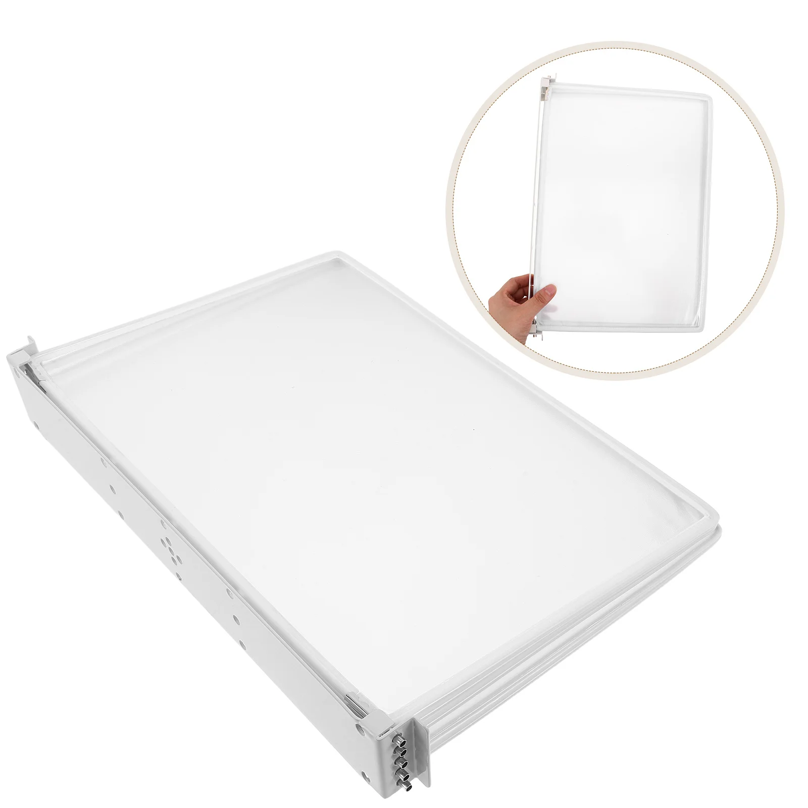 حامل ملفات مثبت على 5 صفحات منظم مستندات A4 لرف تخزين الحائط للمكتب تصميم بولي كلوريد الفينيل لتوفير المساحة ملف الحائط #1