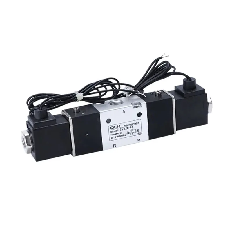 3V120-06 Pneumatic Air Solenoid Valve Two Position Three-Way AC220V DC24V DC12V AC110V AC24V Normally Closed Valve