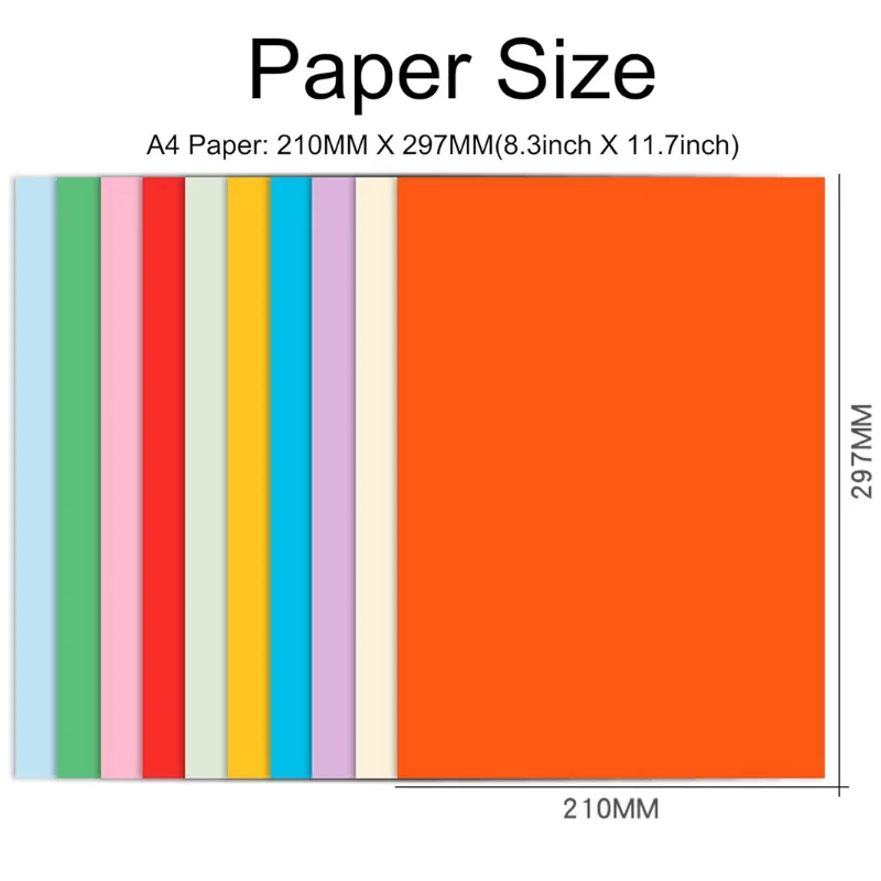 Cartolina a4 80 folhas de cartolina colorida 10 cores 230 gsm estoque de cartão papel colorido para fazer cartão scrapbook e artesanato diy sinmar