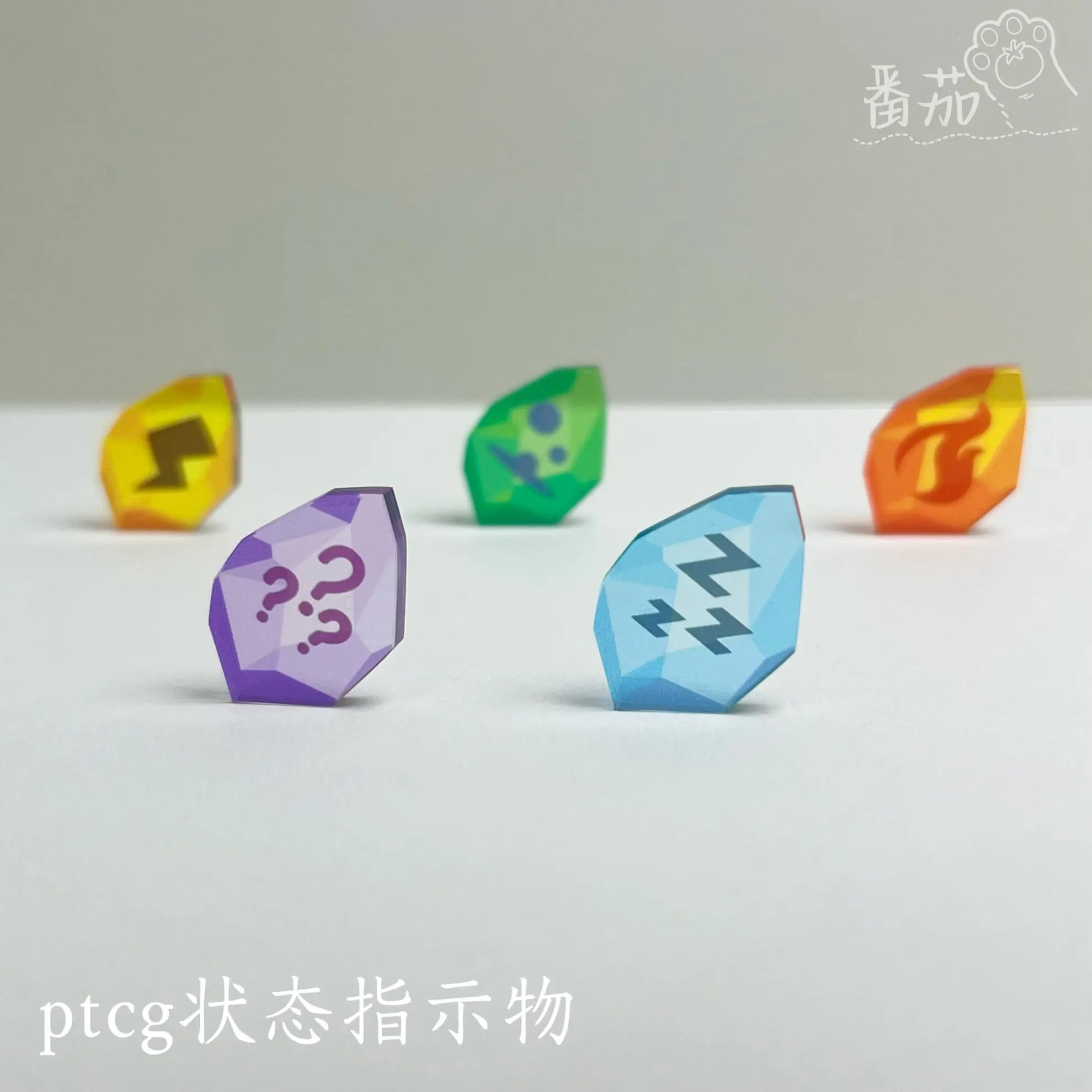 

Маркеры состояния для карт Pokemon PTCG: акриловые индикаторы нестандартного дизайна под витраж для битв в карточных играх, для тренеров Pokemon