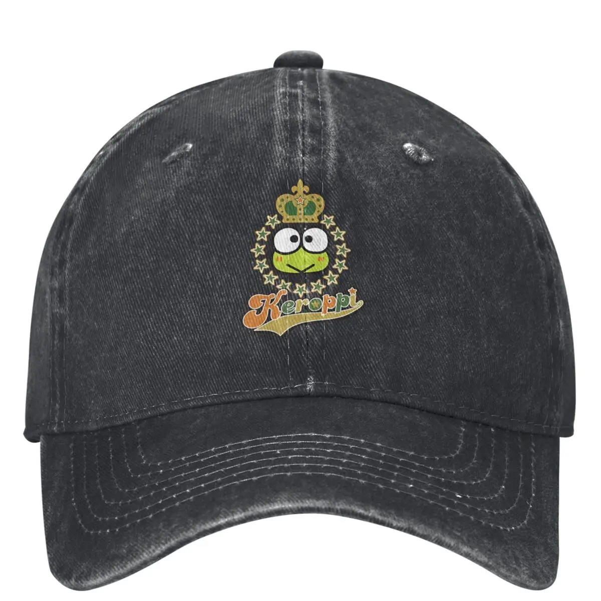 Keroppi Crown Washed Baseball Cap Streetwear Hip Hop Dad Hats Spring Unisex Men Hunting Camping Sun-Proof Baseball Caps