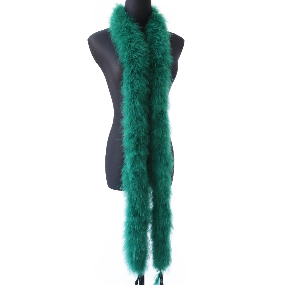 50 Grams Soft Leather Powder Turkey Feather Boa 2 Yards Natural Turkey Plumes Scarf for Party Costume Clothing Shawl Decoration