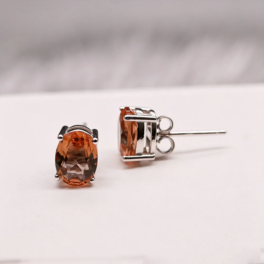 925 Sterling Silver Color Change Zultanite Oval 6*8mm Created Gemstone Earrings for Women Jewelry Gift