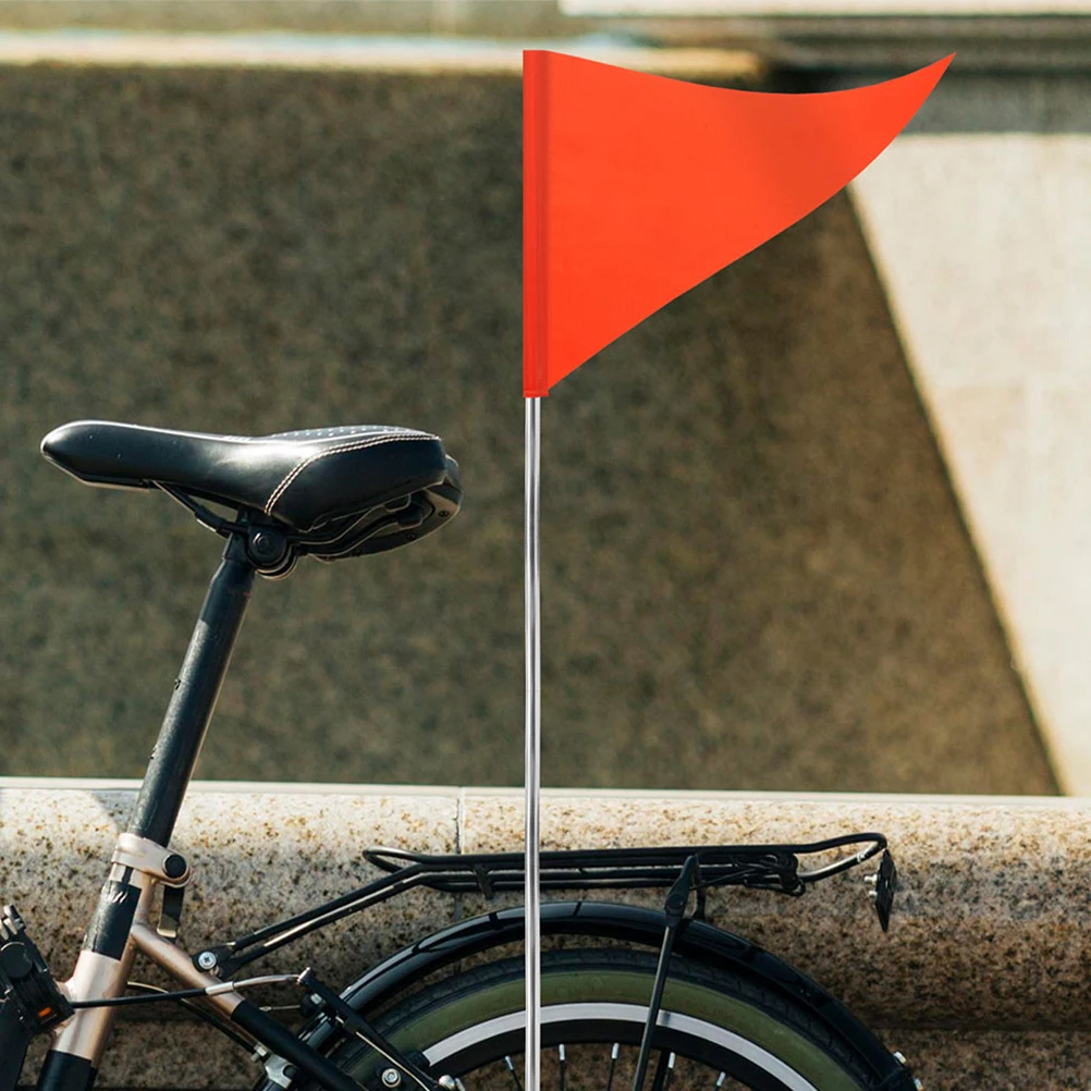 

10 Pcs Bicycle Warning Flag Flags for Kids Orange Pvc High Visibility Safety Child