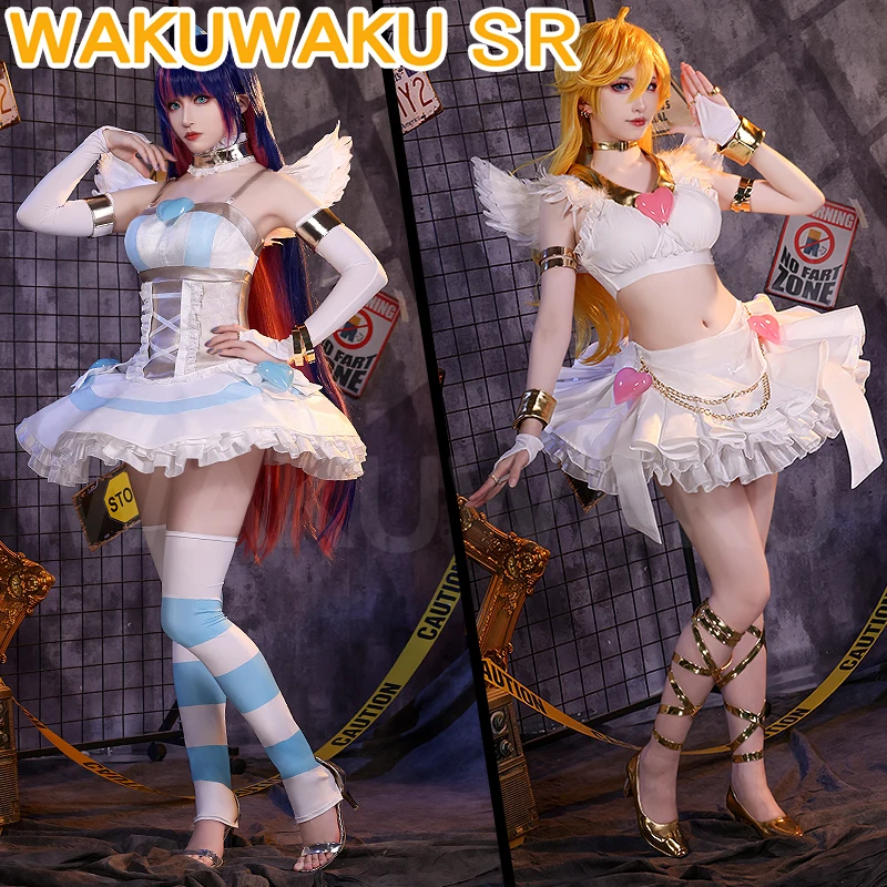 

В НАЛИЧИИ чулок/трусики для косплея, аниме, трусики и чулки с подвязками WakuWaku-SR, женский рождественский костюм, чулок ангела