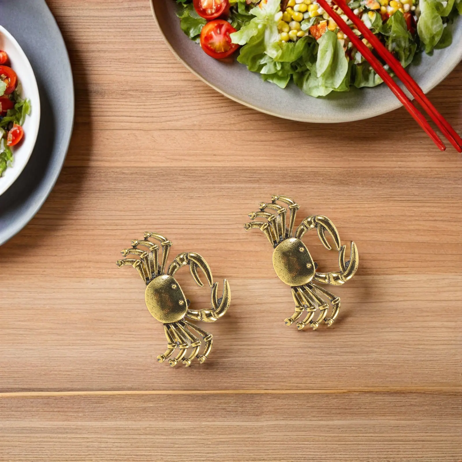 6 Pcs Crab Napkin Ring Engagement Holders Elegant Rings Coastal Dining Beach Themed