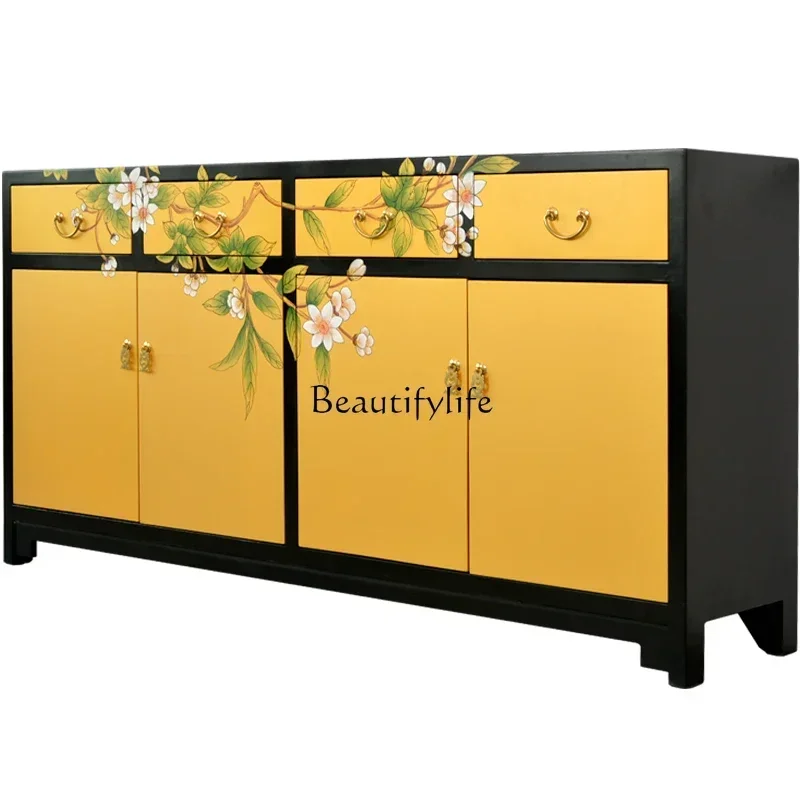 

FG28Designer hand-painted paint new Chinese-style entrance decorative cabinet Chinese style entrance hall cabinet