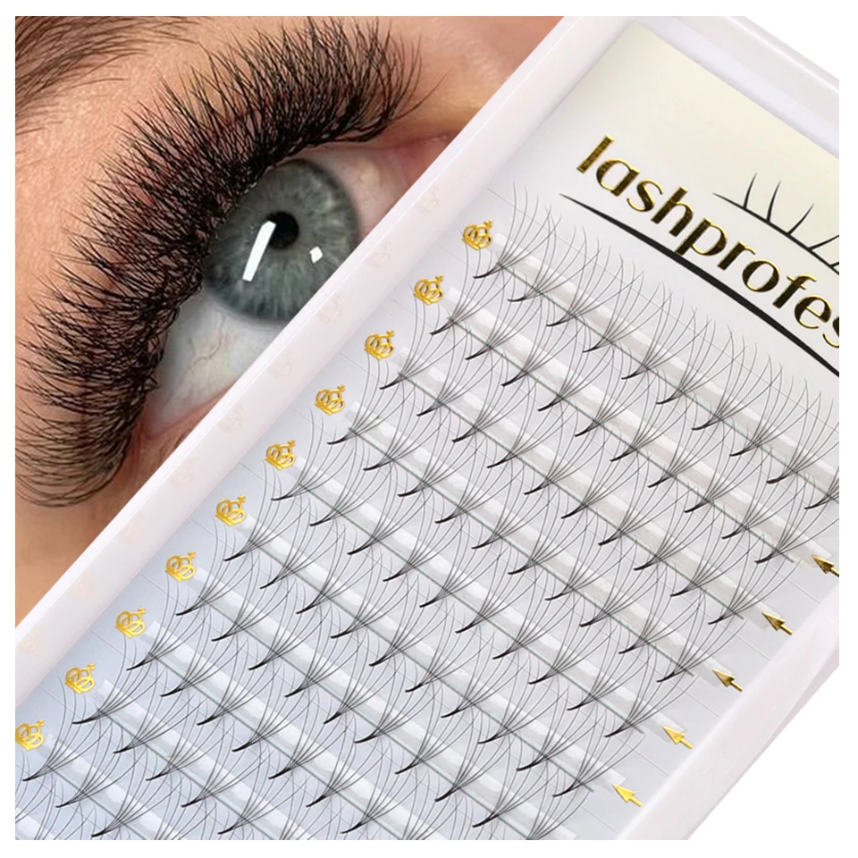 Lashprofessor 3D/4D/5D/6D Pointy Stem Premade Thin Slim Sharp Base Russian Volume Premade Fans False Eyelash Extensions Supplies