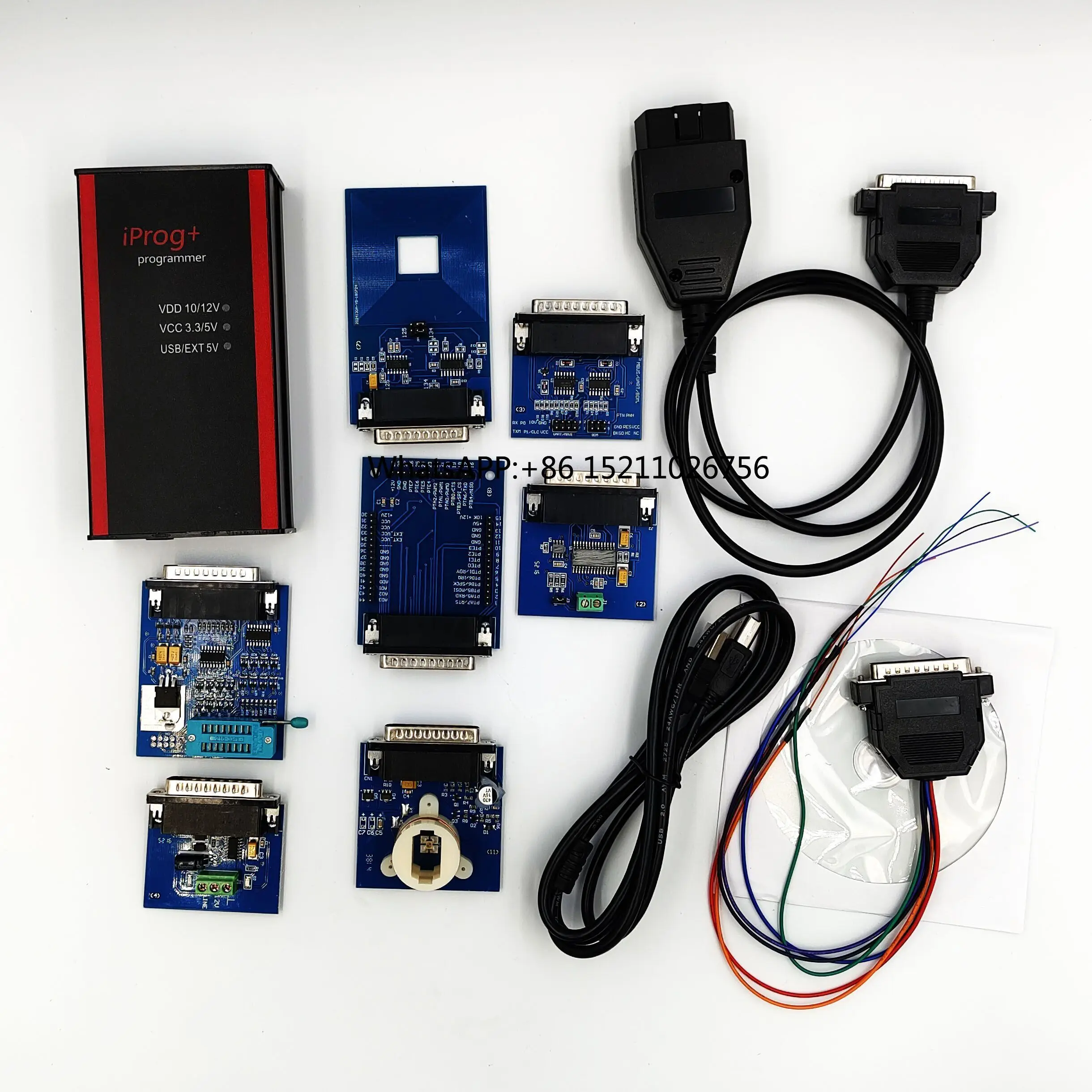 

Iprog+ Iprog Plus Pro for IMMO Key Programmer Dashboard Reset SRS Reset ECU with 7 Adapters High Quality