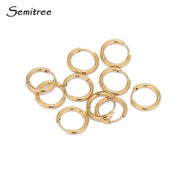 10pcs 304 Stainless Steel 2mm Wire Hoop Earrings Women Earrings Men Punk Hiphop Bijoux Gifts Fashion Jewelry Huggie Wholesale