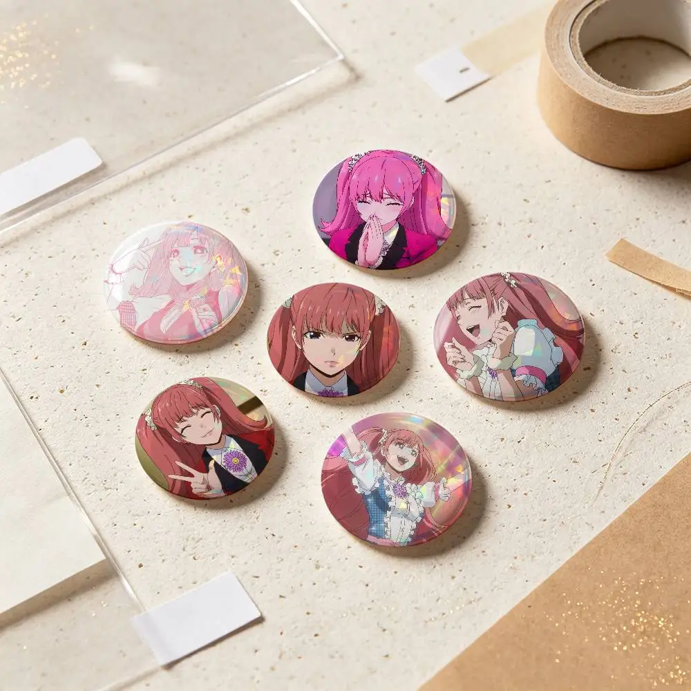 Yumemi Yumemite Anime Figure Badges Button Round Creative Pin Brooch Badge Bag Decor Accessories Fans Collect Friends Gifts