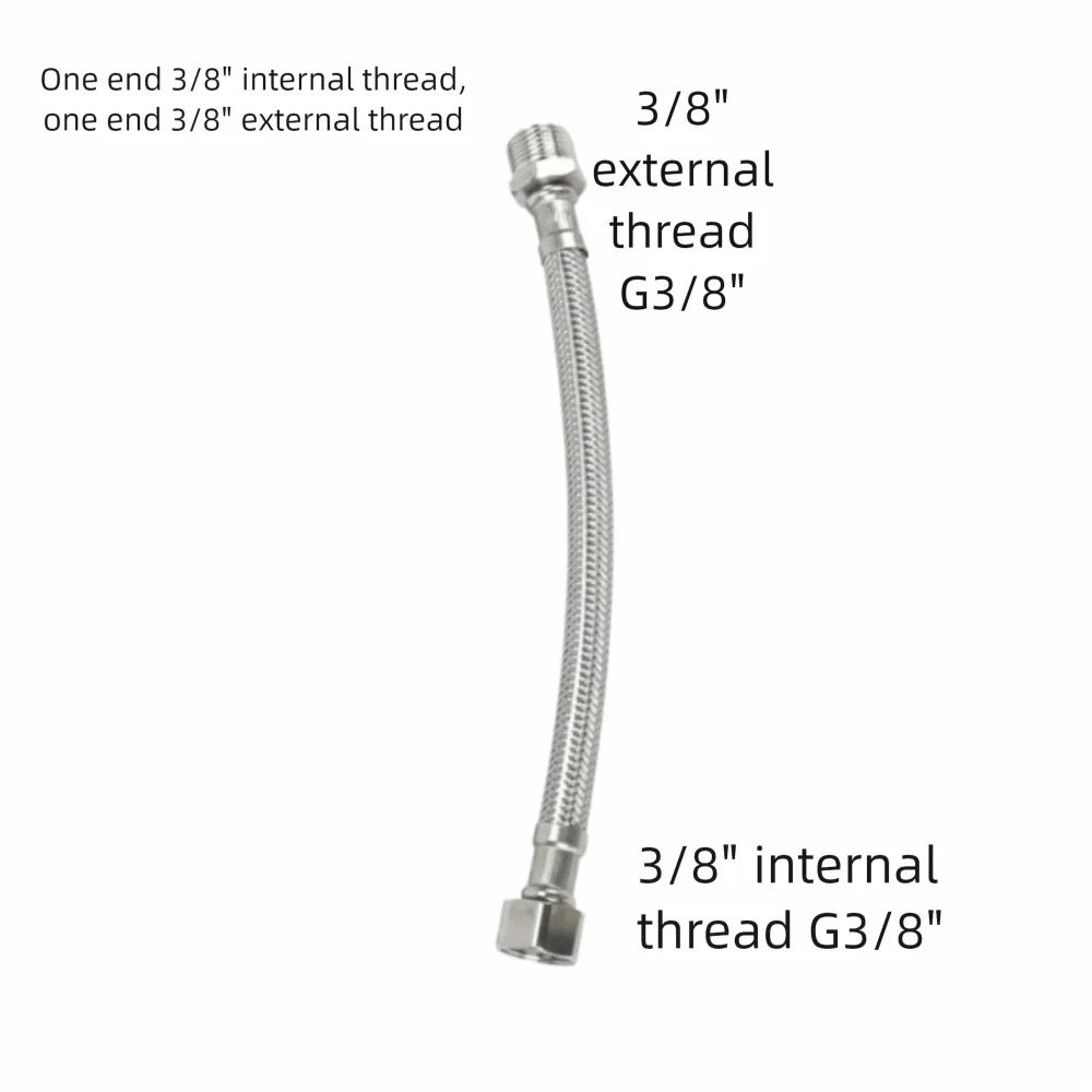 

Прочный гофрированный шланг для воды 30/40 см, взрывозащищенные соединители для туалетной воды из нержавеющей стали, шланг с большим расходом, соединительная труба для ванны