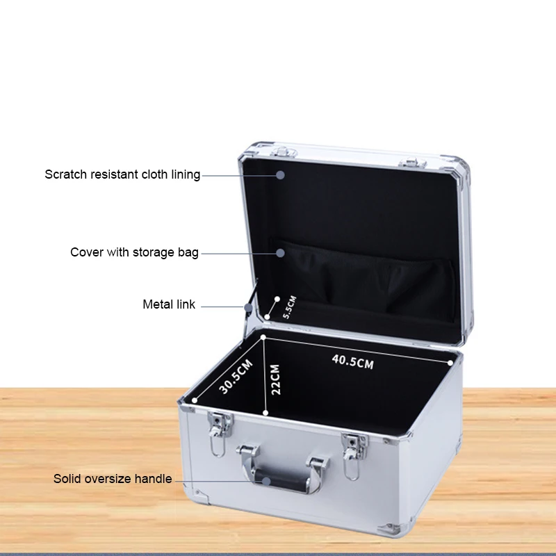 \Aluminum alloy instrument and equipment box Toolbox storage box Portable maintenance car parts box with lock storage case