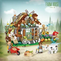 LOZ building blocks farm hut children's assembled toy holiday gift