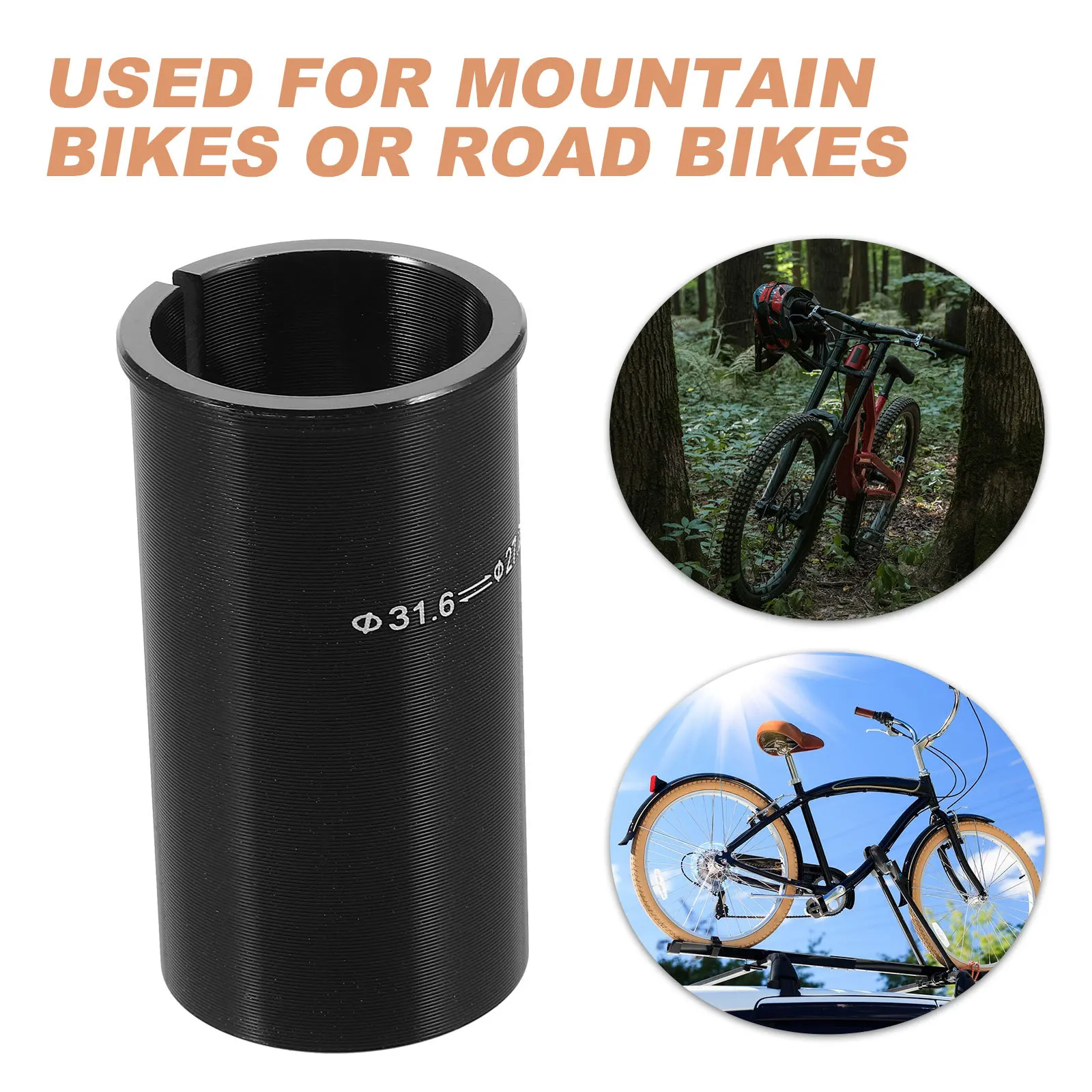 

Aluminum Alloy Reducer Sleeve Tube Durable Rustproof Mountain Part Professional Bike Accessories Road Bikes Conversion Shim