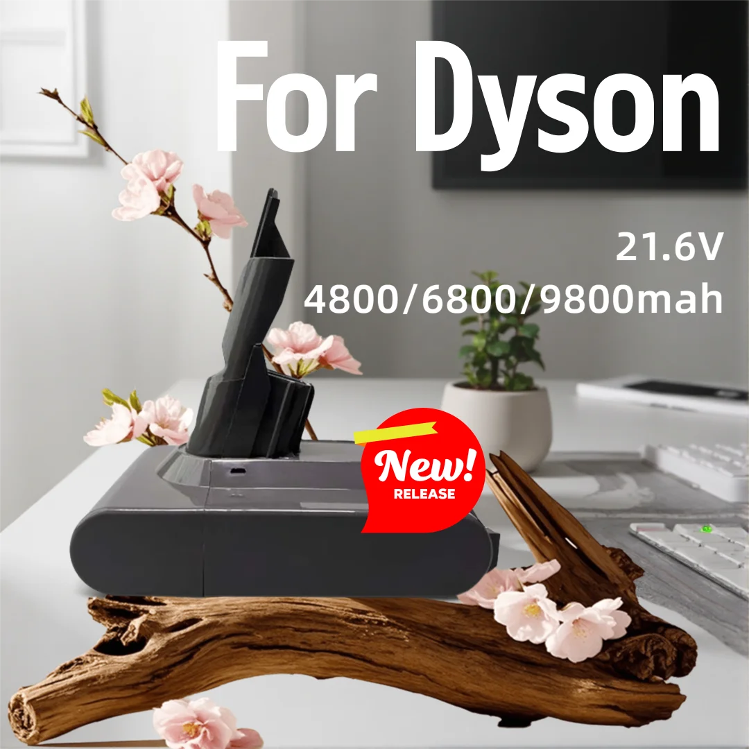 

Replacement Battery for Dyson V7 Series 21.6V 4800/6800/9800mAh, Compatible with SV11 V7 Animal