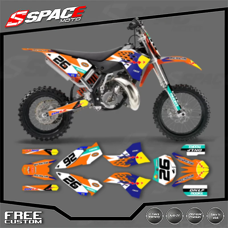 

SPACE Custom Motorcycle Graphics Background Decal for KTM SX SX65 2009 2008 2010 2011 2012 2013 2014 2015 SX 50 Stickers Kits 01