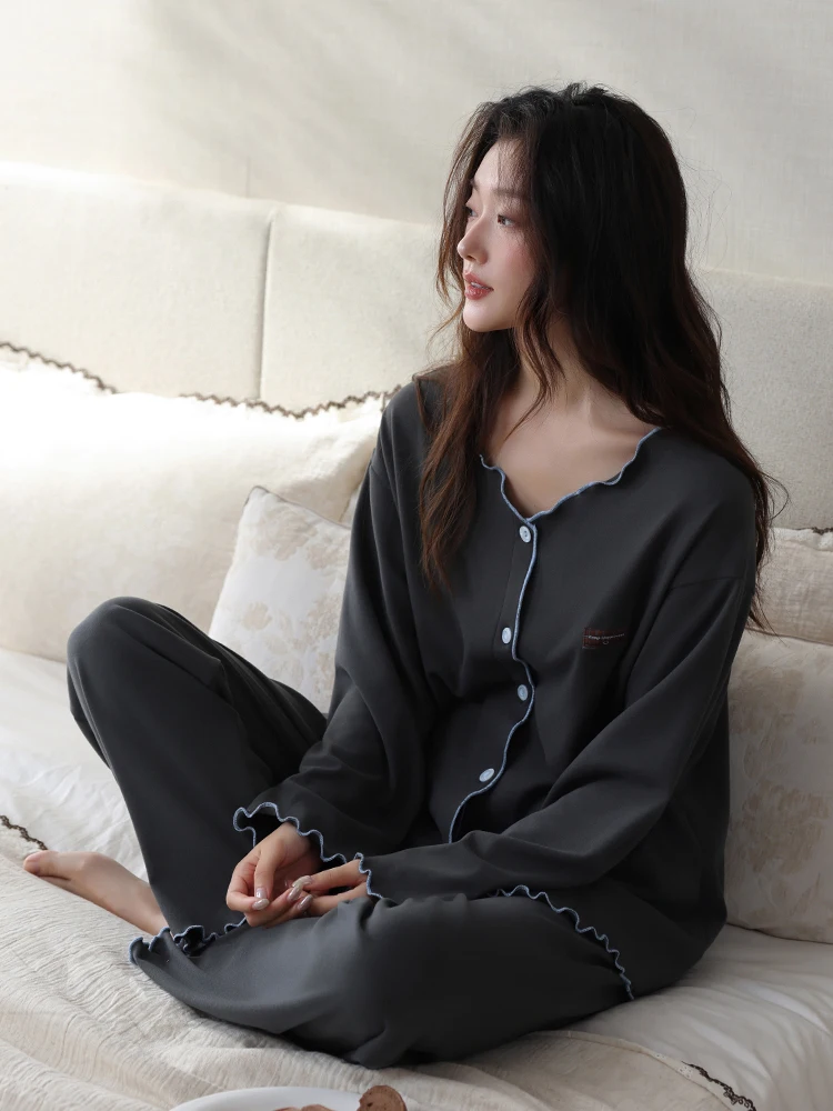 set-di-abbigliamento-da-notte-a-maniche-lunghe-in-stile-romantico-per-donna-taglie-forti-capo-esterno-comodo-abbigliamento-termico-in-velluto-per-la-casa-scollo-a-v-chiusura-con-bottoni