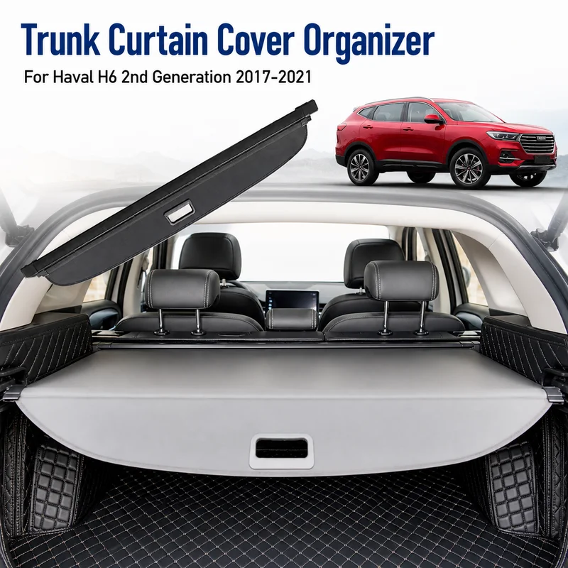 Trunk Curtain Cover Organizer For Haval H6 2nd Generation 2017-2021 Car Rear Rack Partition Shelter Shade Luggage Privacy Shield