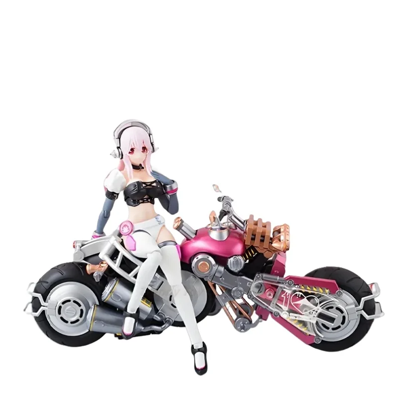 

BANDAI Original AGP Mobile Doll Series Super Sonico Anime Action Figure Assembly Model Toys Collectible Model Gif