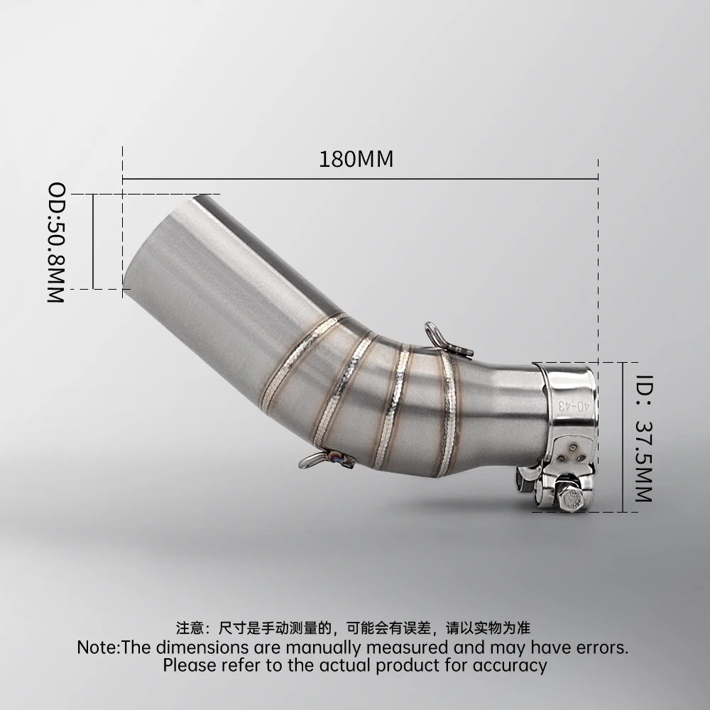 Motorcycle exhaust pipe modification MAXSYM400 stainless steel middle section connection tail section system kit - Image 3