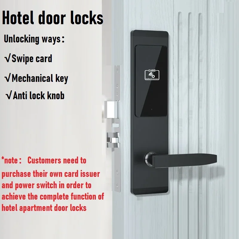 Electronic RFID Hotel Door Lock System Swipe Card Smart Door Lock Intelligent Safe Keyless Electronic Digital Door Lock