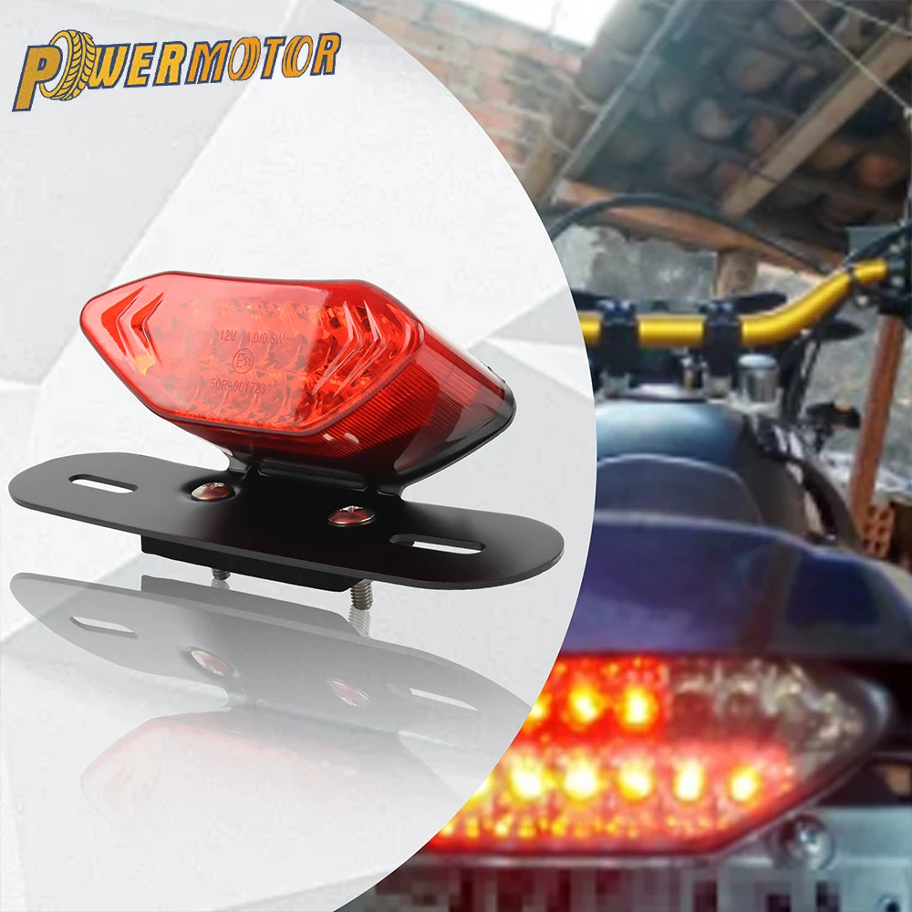 

Motorcycle Universal Tail Light With Bracket Integrated Turn Signals Light Brake Stop License Lamp Dirt Pit Bike Accessories