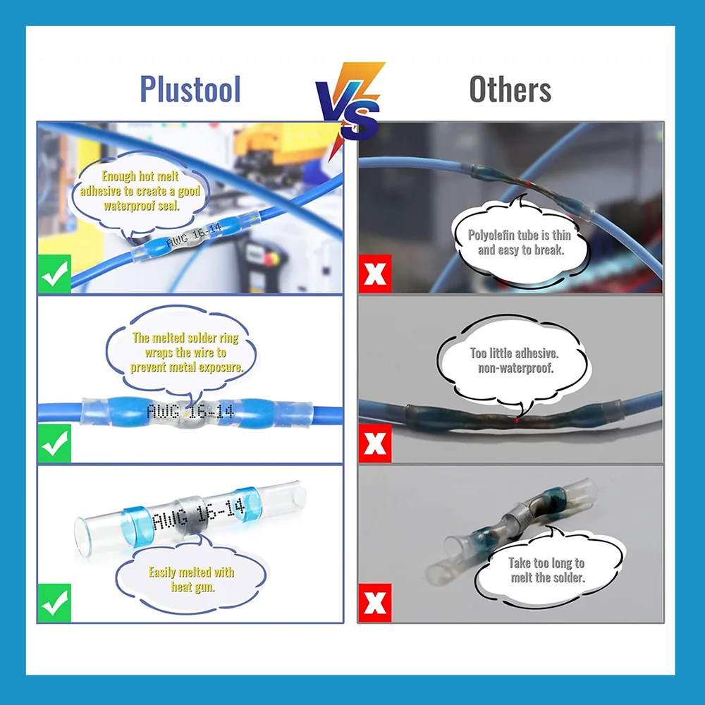 800Pcs Solder Ring Heat Shrink Wire Connectors Kit, 26-10AWG Waterproof Electrical Crimp Terminals Assortment for Auto Marine