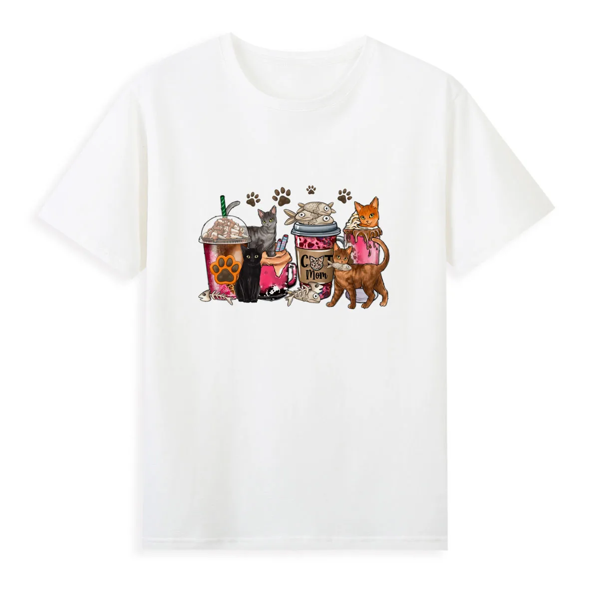 

New cute kitten T-shirts Hot sale Good quality summer tops Tees Women Brand clothes A249