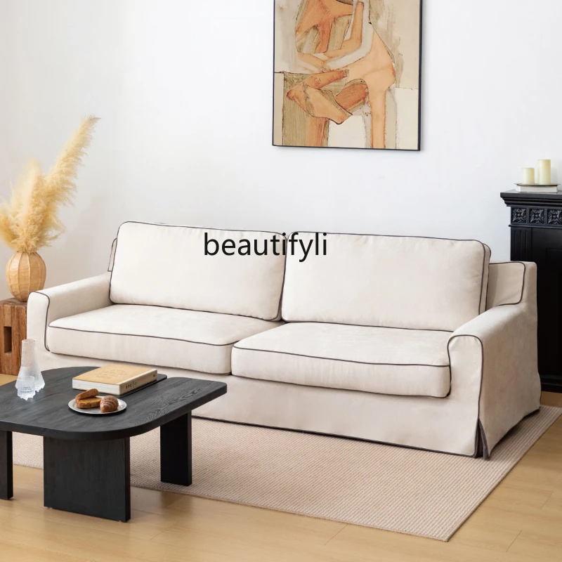 

Fabric Sofa Cream Style Nordic Simple Multi-Person Creative Removable and Washable Sofa Cover