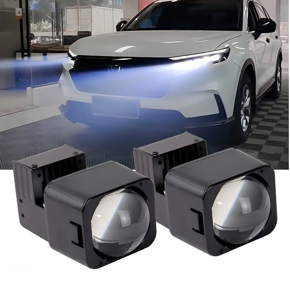 

1,5-дюймовый матричный светодиодный объектив с двумя светодиодами, проектор дальнего света, двусветодиодная вспомогательная фара, противотуманная фара для автомобильных аксессуаров для мотоциклов