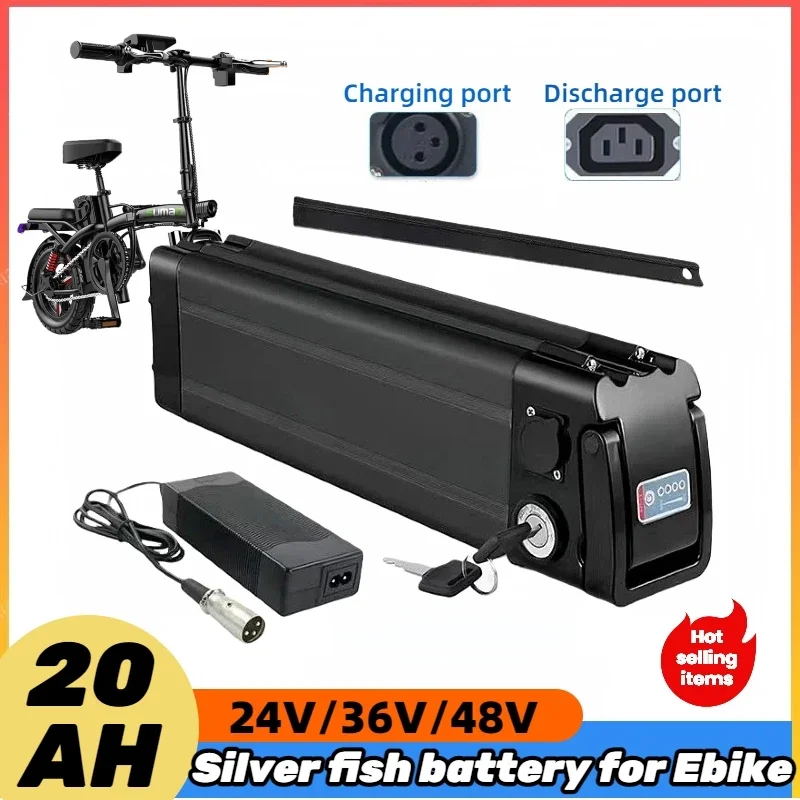 

36V/48V Folding Ebike Battery 15Ah 20Ah SilverFish battery for BURCHDA R8S Pro JINGHMA R8 Pro Shengmilo MX20 GORTAT Q80 Ebike