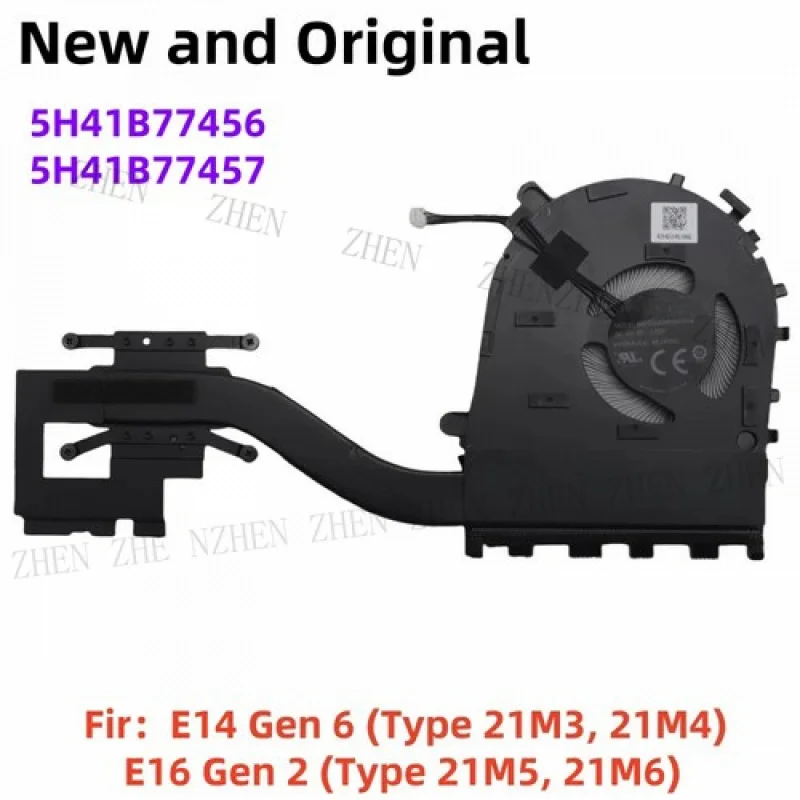 

Y CPU Fan Heatsink Cooler For Lenovo ThinkPad E14 Gen6 E16 Gen2 5H41B77456/57