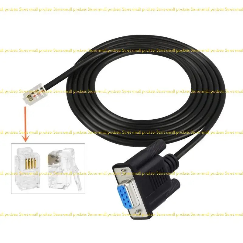 

R1WD RS232 Cable 9 Pin DB9 Female to RJ9 4P4C Update Cable for RS232 Cable