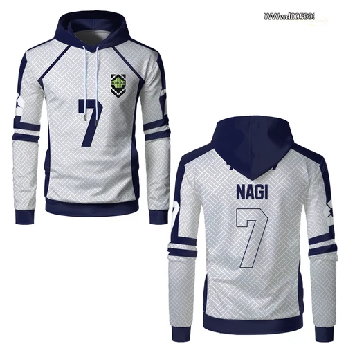 Imagen 2 del producto Blue Lock Anime fútbol once uniformes del equipo Sudadera con capucha Cosplay ISAGI sudadera de manga larga hombres y mujeres deportes camisetas transpirables