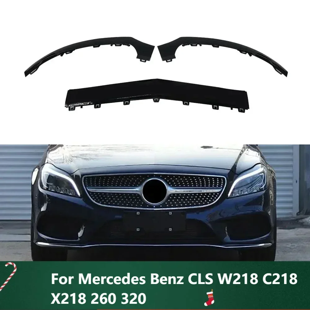 

New！Front Spoiler Diffuser Chrome Chromium Bumper Lip For Mercedes Benz CLS W218 C218 X218 260 320