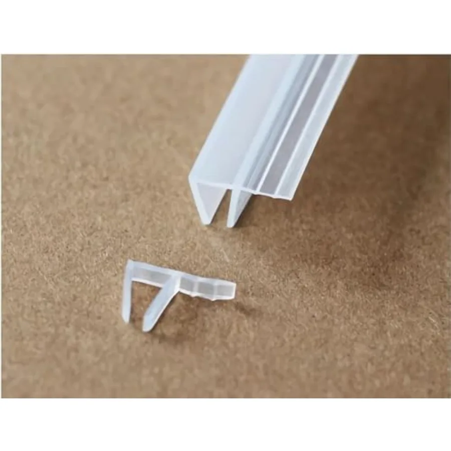 

Shower Door Side Seal Strip - 120 - Inch Soft Silicone Frameless Side Seal Sweep to Stop Leaks! Glass Door Seal Strip for a Tig