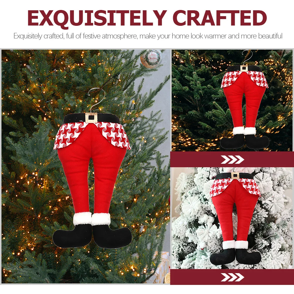 

Elf Legs Christmas Tree Hanging Decor Holiday Ornaments Xmas Leg Feet Decorations Fireplace Legs Xmas Tree Ornaments