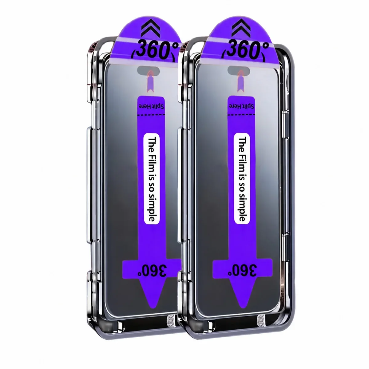 2pcs 360° Anti-Peeping Tempered Glass Screen Protectors, Suitable for Iphone 18 Pro Max/18 Pro/17/16/15/14/13/12/11,Dust-Proof