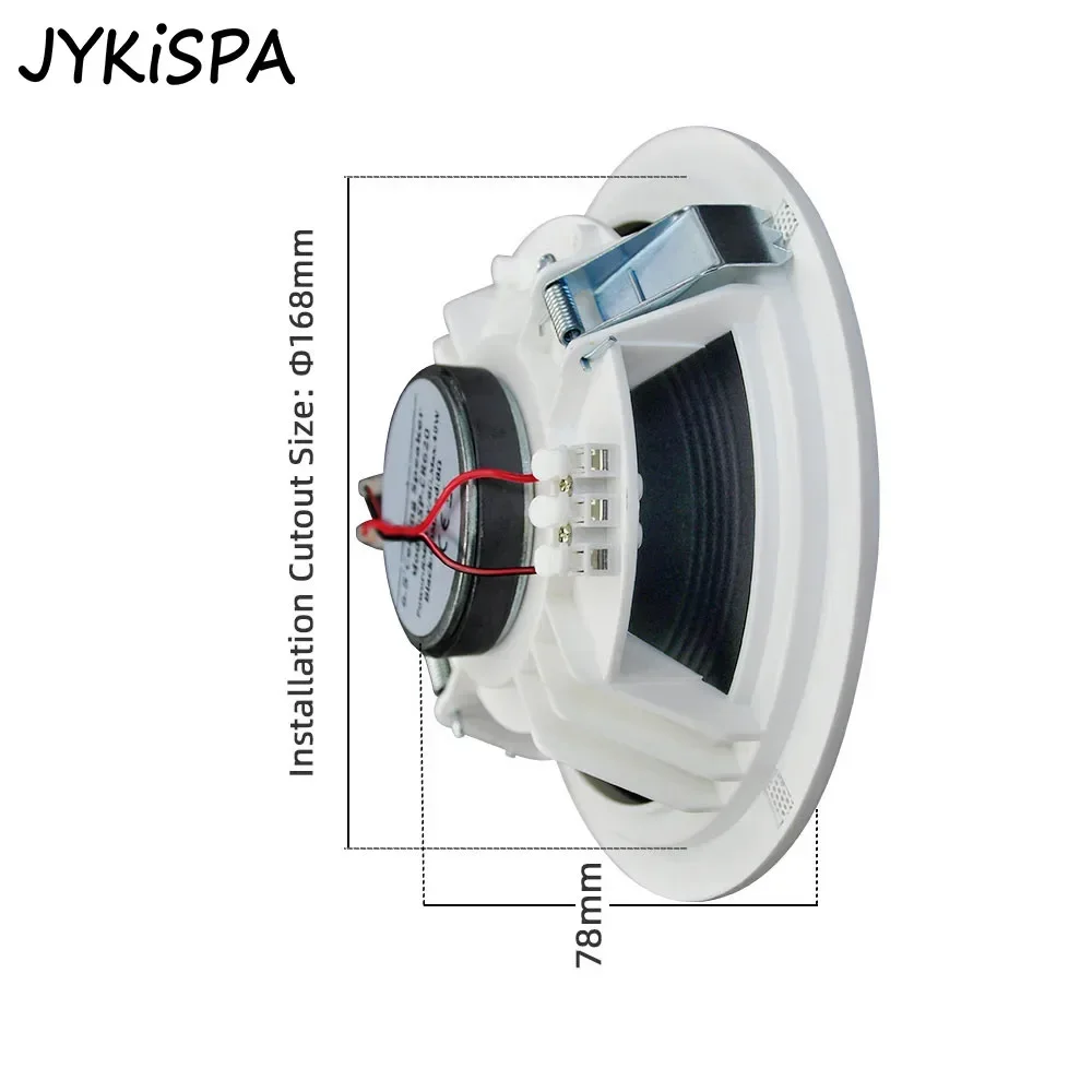 6.5 inch 20W Ceiling Speakers Passive Public Broadcast Background Music Audio Center Home Sound System for Kitchen Bathroom