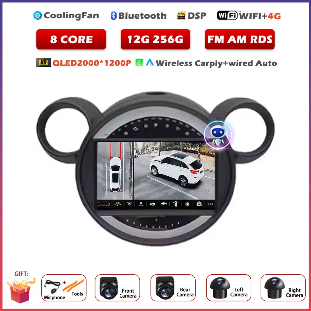 Voor BMW Mini Cooper Countryman R56 R60 2011-2013 Android 16 Auto Carplay Auto GPS Navigatie Stereo Multimedia Speler Scherm gereedschap