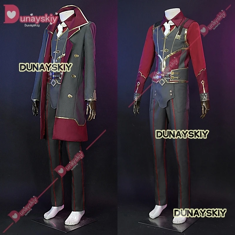 Anime Silco Gioco Cosplay LOL Arcane Costume Parrucca Uniforme Militare Trench Coat Boot Uomo Adulto Halloween Festa di Natale Vestito