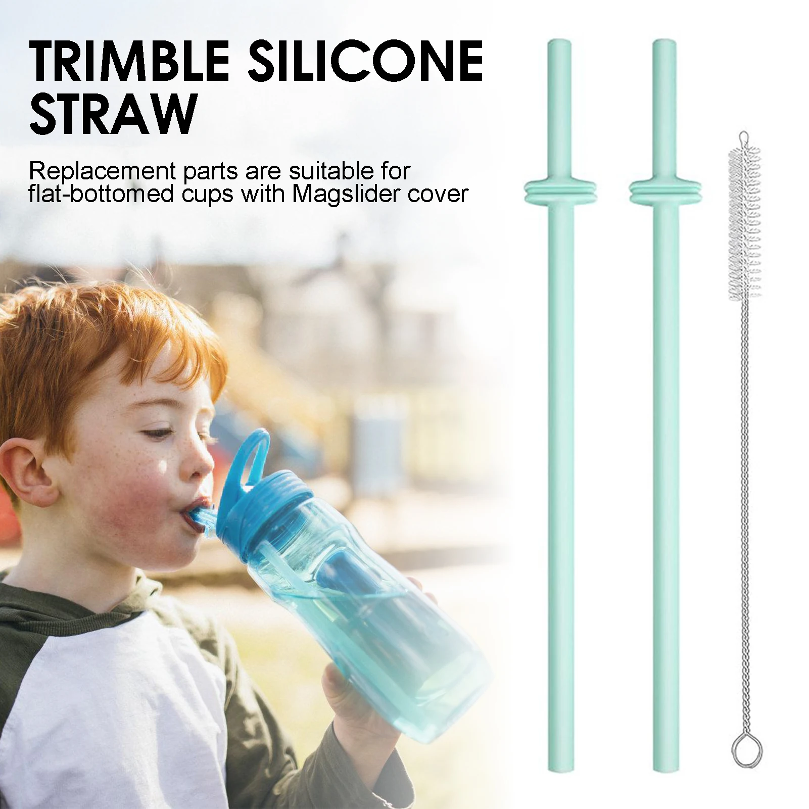 Silicone Straws for 30 20oz Tumblers Adults Reusable Flexible Trimable Drinking Tubes with Brush BPA Free Durable