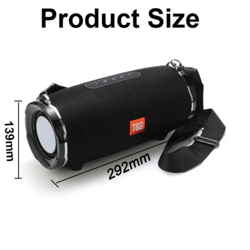 TG187 Portable 50W Big Waterproof Column Subwoofer Power Bluetooth Speaker Boom Box Music Center for phone Computer Speakers FM