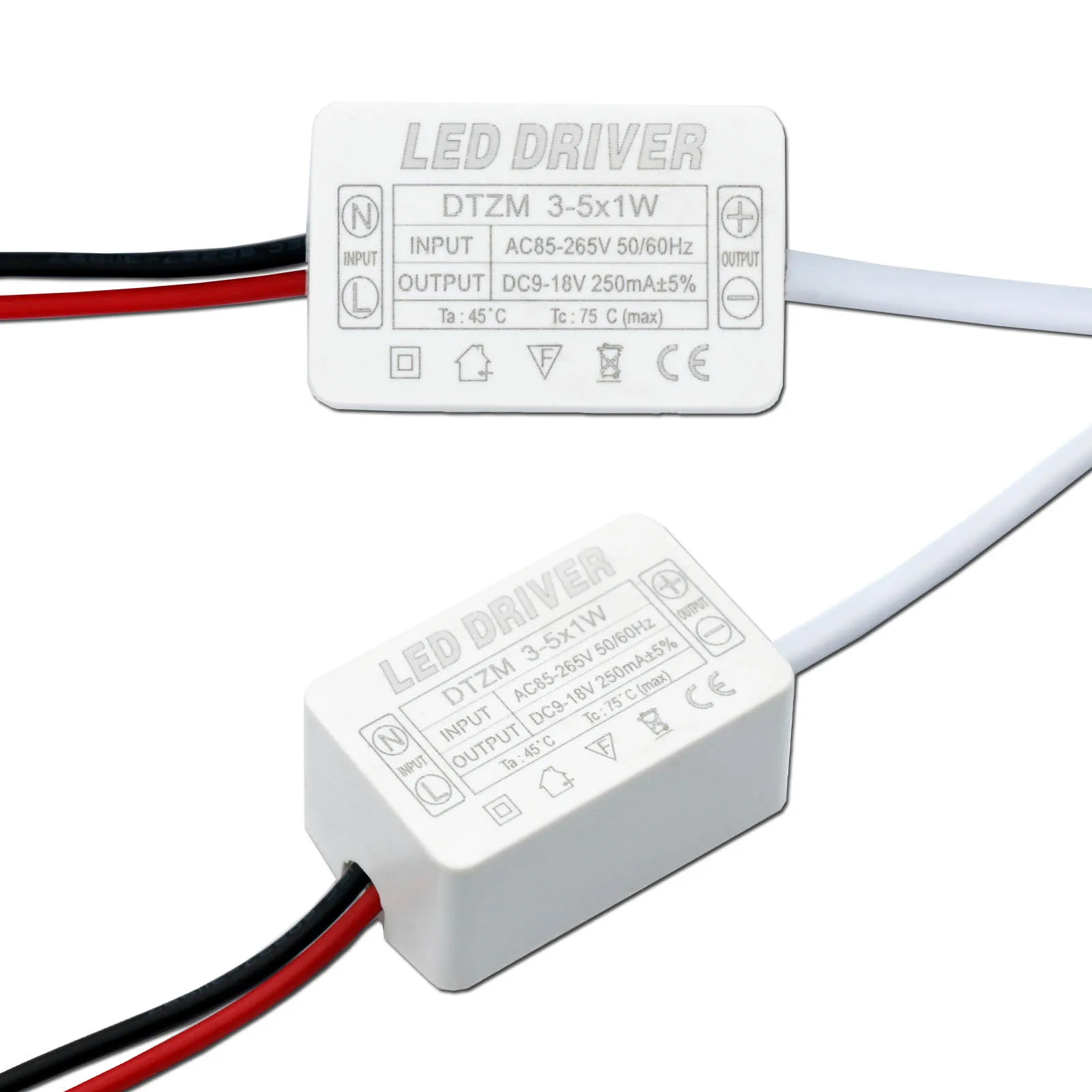 3W 4W 5W LED Driver AC85-265V 250mA LED Power Supply Unit Lighting Transformer for Tube Lamp Desk Lamp